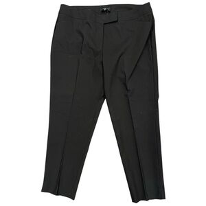 Talbots Woman Heritage 16W Black Stretch Ankle Pants Slit Hem